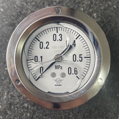 Đồng hồ đo áp suất HAWK 0-0,6MPA