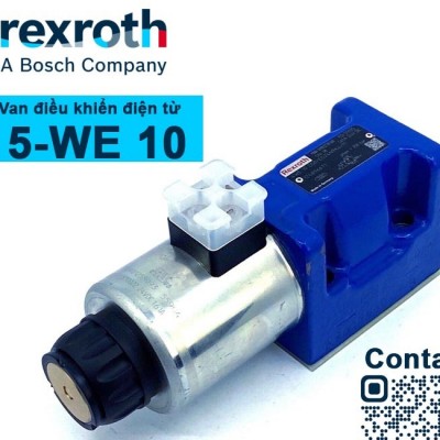 Van Điều Khiển Điện Từ Rexroth 5-WE 10, Loại 5 Lỗ Dầu, Directional Spool Valves, Direct Operated, With Solenoid Actuation