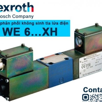 Van Điều Khiển Điện Từ Rexroth WE 6…XH Không Sinh Tia Lửa Điện, Directional Spool Valves, Direct Operated, With Solenoid Actuation, Intrinsically Safe